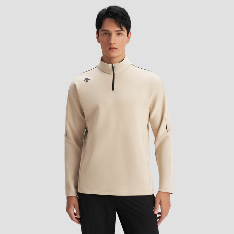 Shop DESCENTE RUNNING  Half-Zip Stand Collar Sweatshirt - Minimalist & Comfortable D4491RHT01
