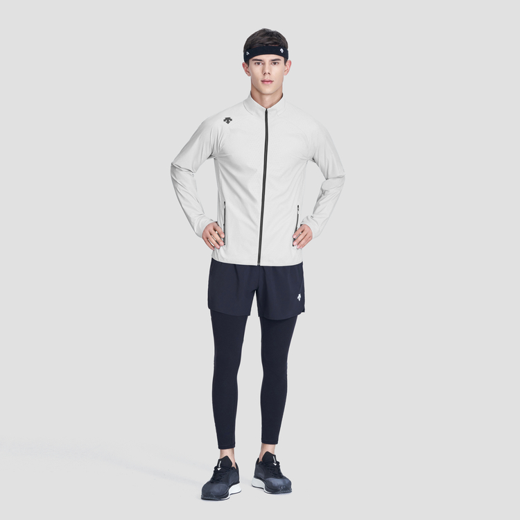 DESCENTE Running  Solid Slim-Fit Long-Sleeve Half-Zip Woven Jacket D3231RWB43 圖 11