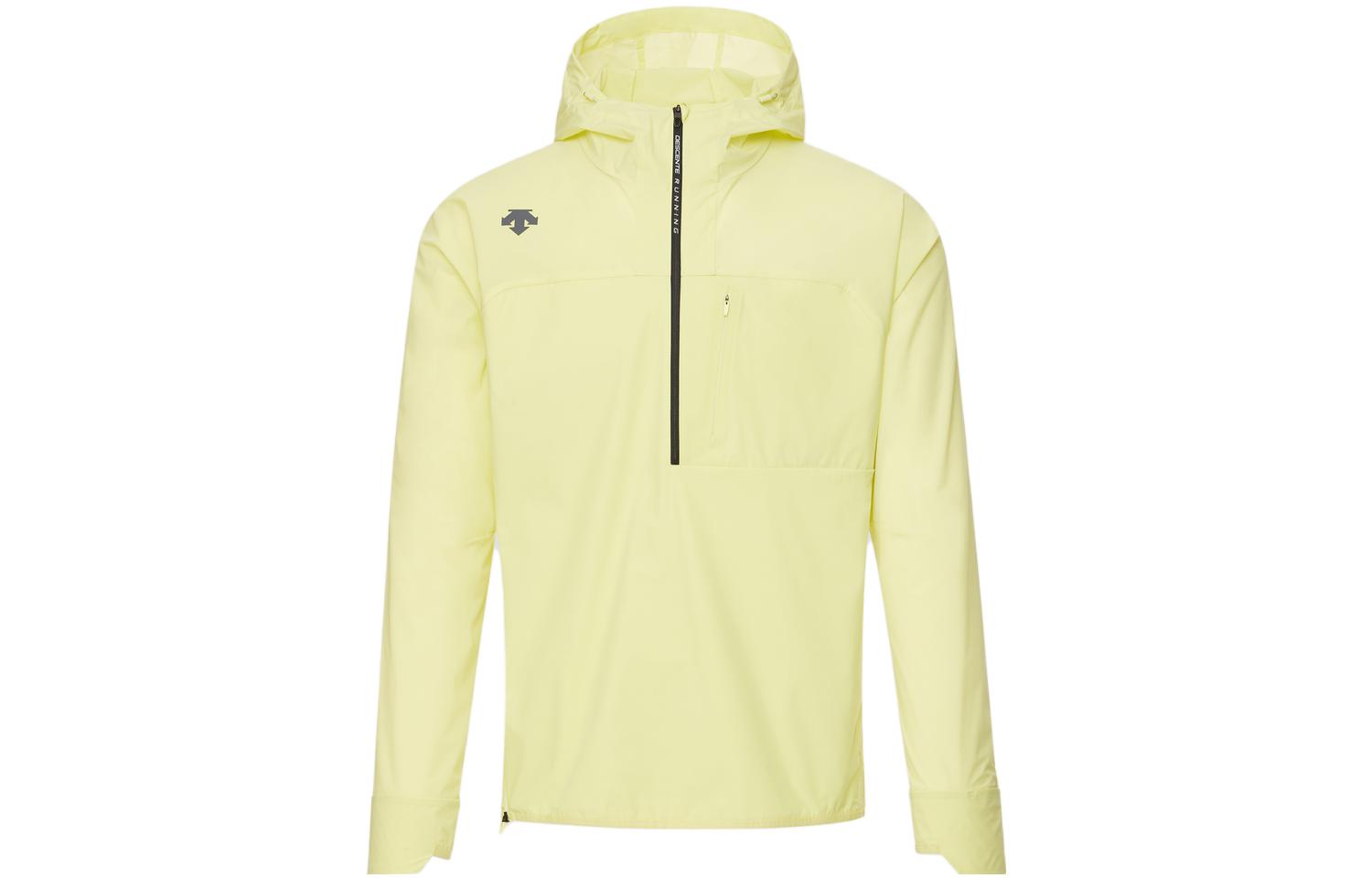 DESCENTE RUNNING Casual Jacket with Logo Print - Solid Color Design D3231RWB45