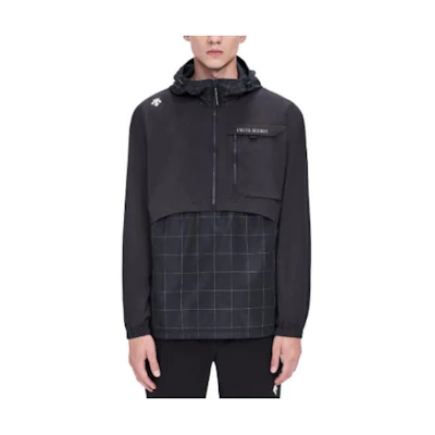 DESCENTE RUNNING Series Navy Colorblock Hooded Jacket Long Sleeve D1421RWB82