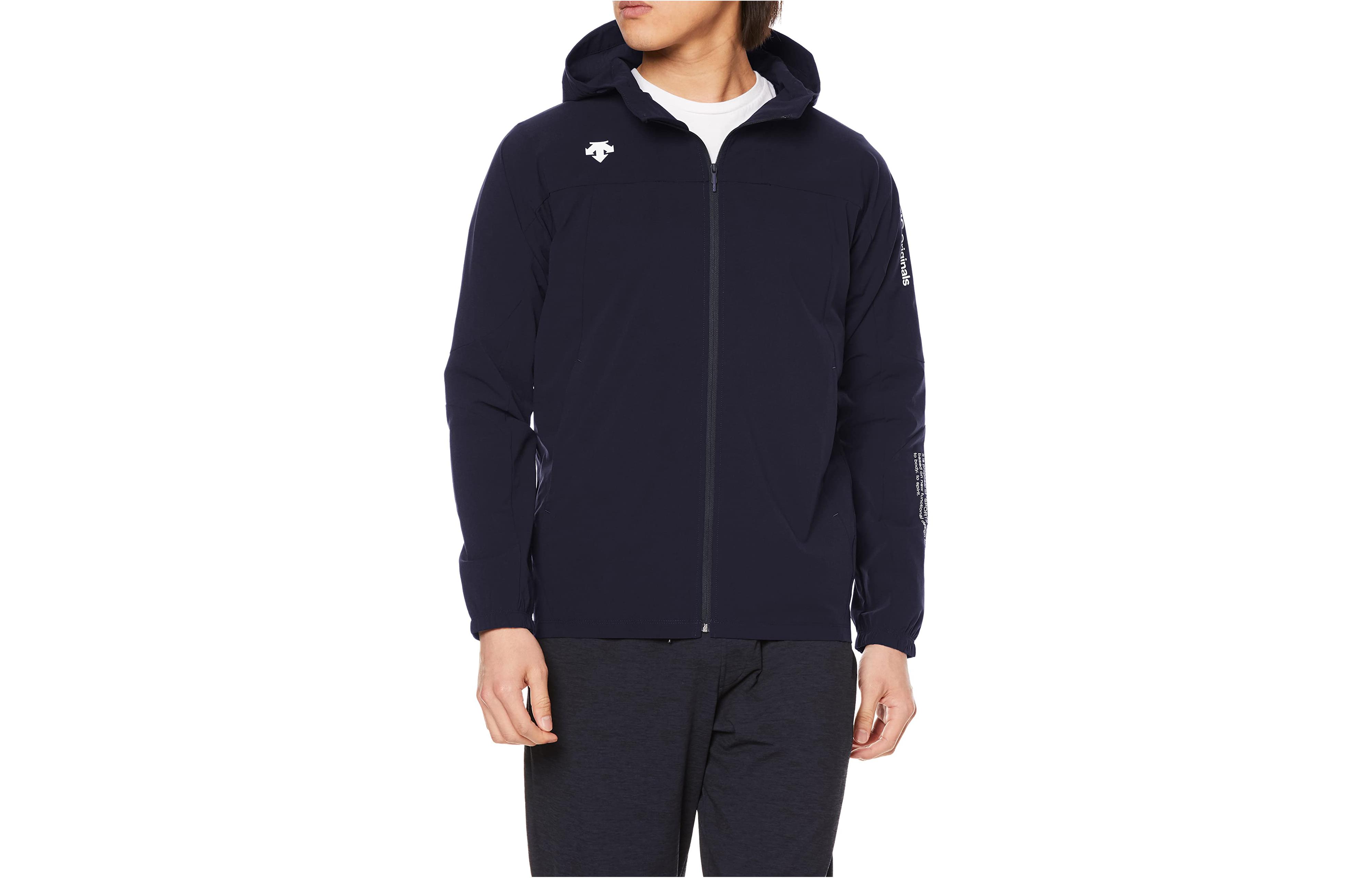 DESCENTE Running Windproof Waterproof Stretch Jacket Navy Blue DMMTJF14AZ-NV