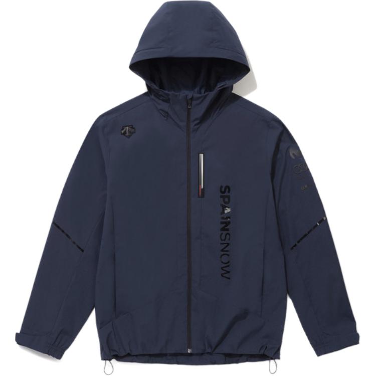 Lookbook DESCENTE Ski Logo Print Windproof Zip Hoodie Jacket Unisex SP323SJK91
