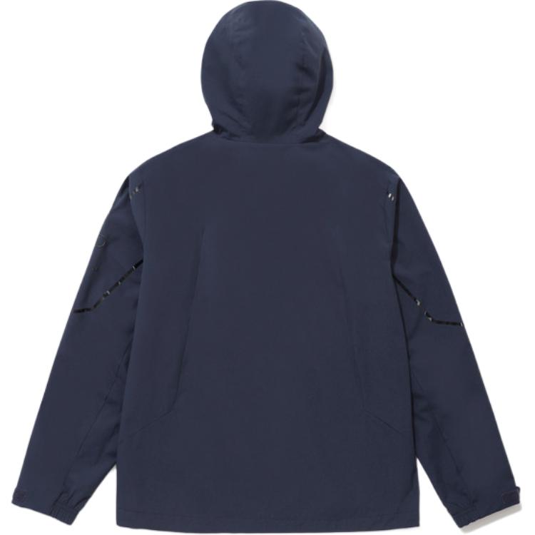 Shop DESCENTE Ski Logo Print Windproof Zip Hoodie Jacket Unisex SP323SJK91