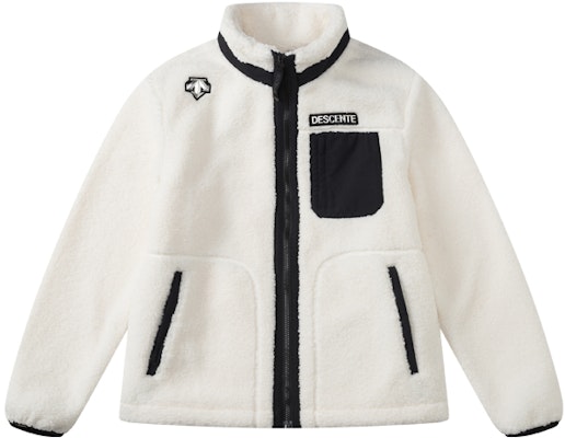 DESCENTE Ski Style Fleece Knit Jacket with Contrast Pocket. D1491SKT91 2
