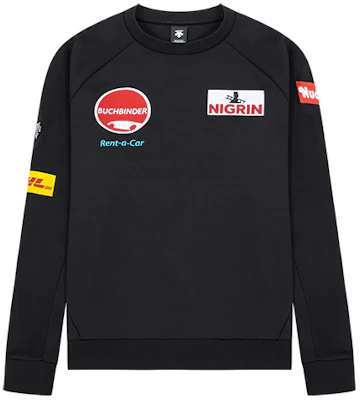 DESCENTE Ski Style Letter Print Knit Pullover Crewneck Sweatshirt Men D1431SHT61 Buy DESCENTE Ski Style Letter Print Knit Pullover Crewneck Sweatshirt Men D1431SHT61