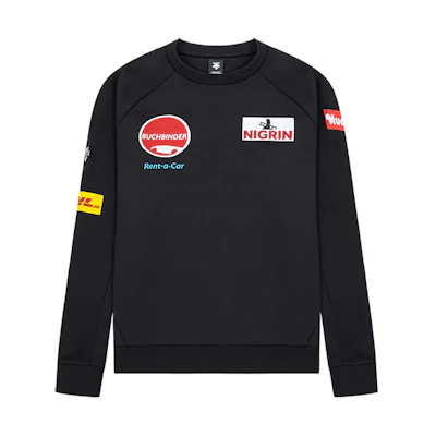 DESCENTE Ski Style Letter Print Knit Pullover Crewneck Sweatshirt Men D1431SHT61