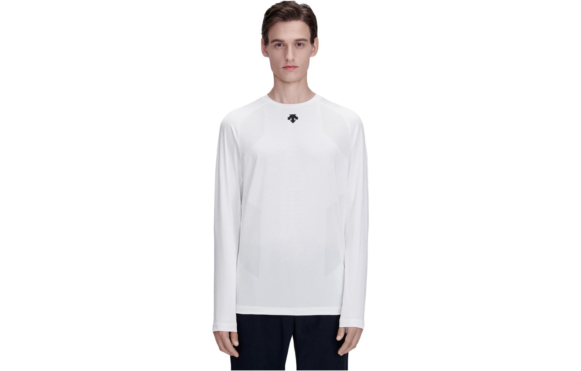 DESCENTE Slim Fit Letter Print Long-Sleeve Sweatshirt D2331TTL53