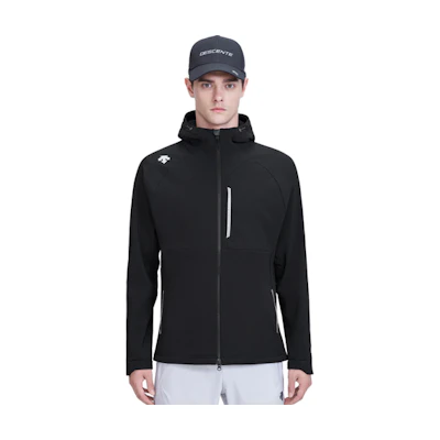 DESCENTE Solid Color Fleece-Lined Sports Jacket D2431RJK45