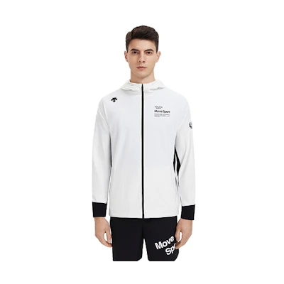 DESCENTE Solid Color Logo Knit Sports Hoodie Jacket D2231TFT55