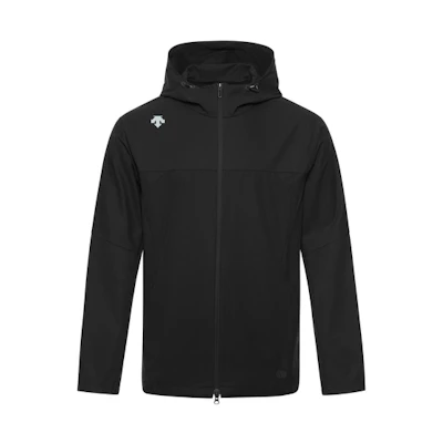DESCENTE Solid Color Logo Print Zip-Up Hoodie Jacket - D3231TWB54