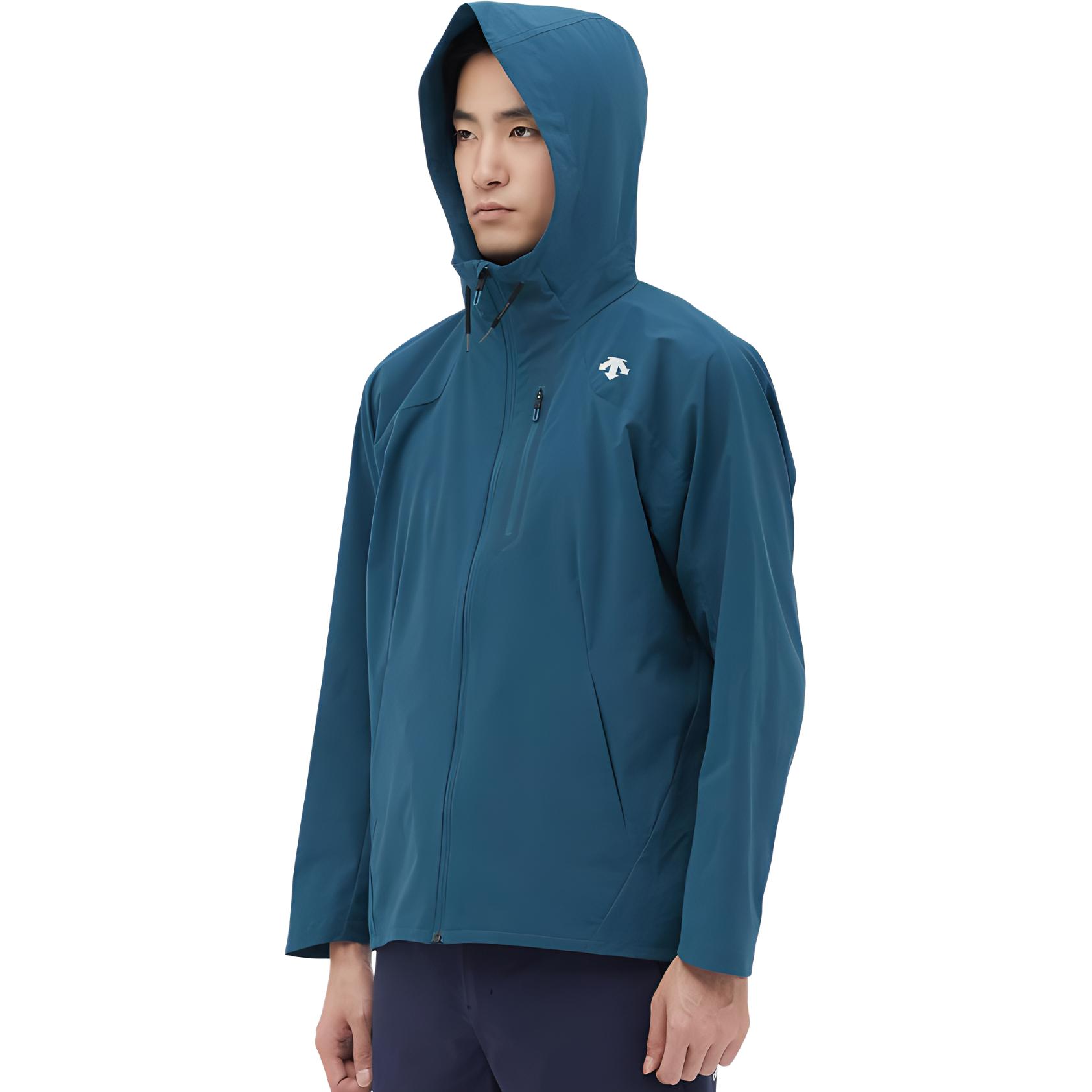 Shop DESCENTE Solid Color Long Sleeve Hooded Jacket DJMXGC32