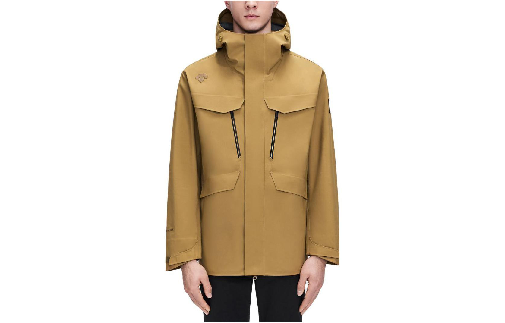 DESCENTE Solid Logo Water-Repellent Hooded Jacket - D2431DJK89