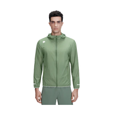 DESCENTE Solid Logo Woven Hooded Jacket D2231RWB45