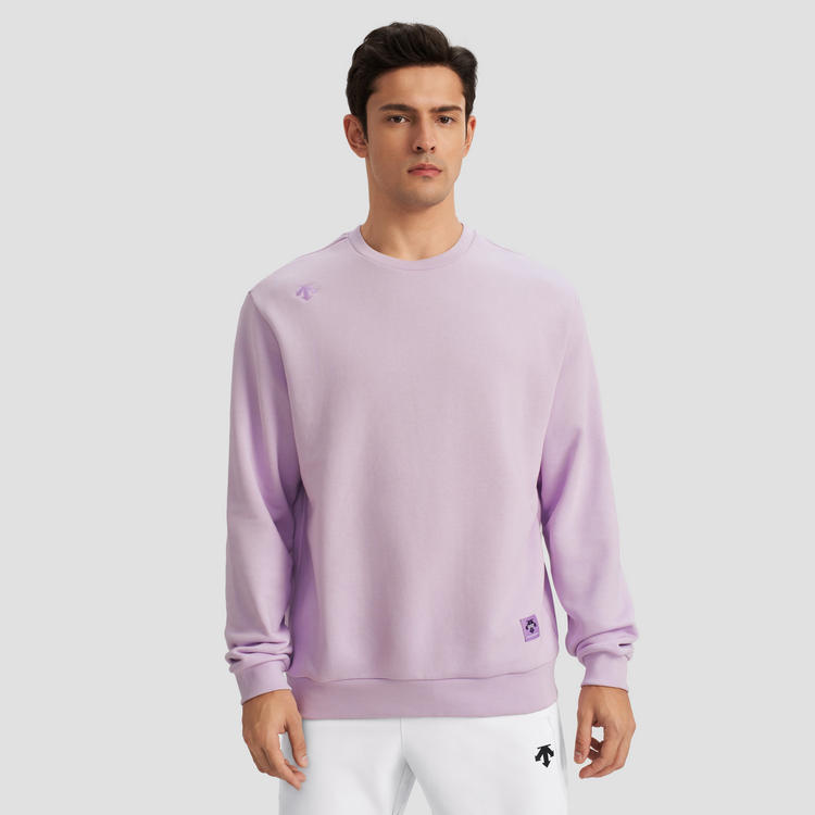 Shop DESCENTE Sport Style  Crewneck Knit Sweatshirt - Simple & Comfortable D4321IHT11