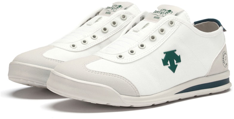 DESCENTE Sport Style Chron Tempo Slip-On 'White Green' D3223LSN23-GW Lookbook DESCENTE Sport Style Chron Tempo Slip-On 'White Green' D3223LSN23-GW