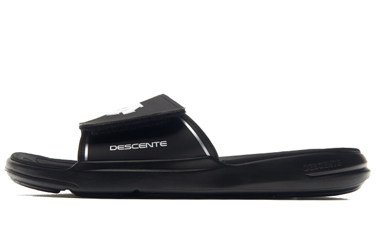DESCENTE Sports Style 'Magic Tape Slippers Black'