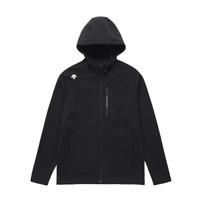 DESCENTE Sports Style Solid Logo Print Hoodie Zip-Up Stretch Jacket Unisex SP313UFT72