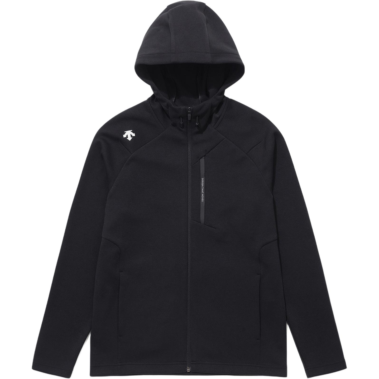 Order DESCENTE 運動風純色logo印花連帽拉鍊彈性外套 男女適穿 SP313UFT72