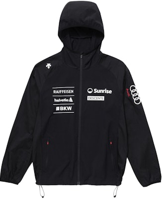 DESCENTE SS24 Swiss Ski x Audi Waterproof Breathable Hooded Jacket. SP221EWB59 Order DESCENTE SS24 Swiss Ski x Audi Waterproof Breathable Hooded Jacket. SP221EWB59