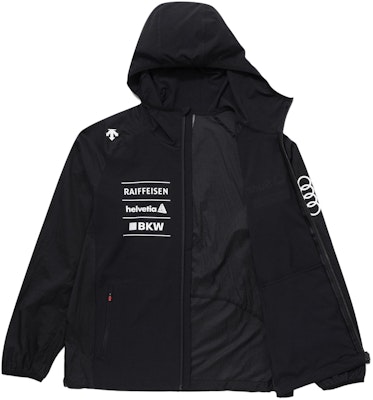 DESCENTE SS24 Swiss Ski x Audi Waterproof Breathable Hooded Jacket. SP221EWB59 Shop DESCENTE SS24 Swiss Ski x Audi Waterproof Breathable Hooded Jacket. SP221EWB59