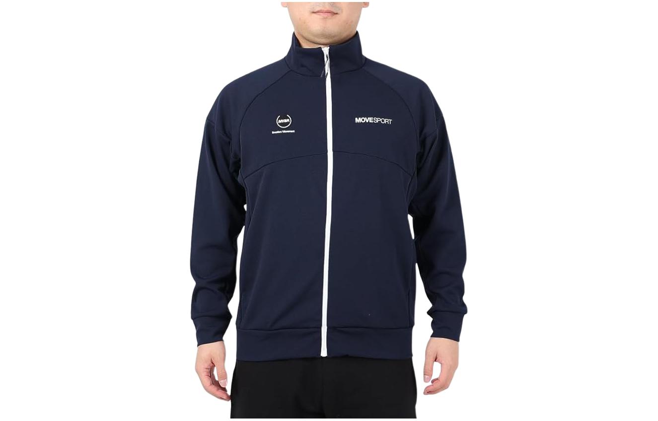 DESCENTE Sweat-Wicking Stretch Letter Print Colorblock Zip Jacket DXC2364XB