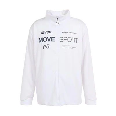DESCENTE Sweat-Wicking Stretch Zip-Up Jacket with Letter Print DMMVJF12