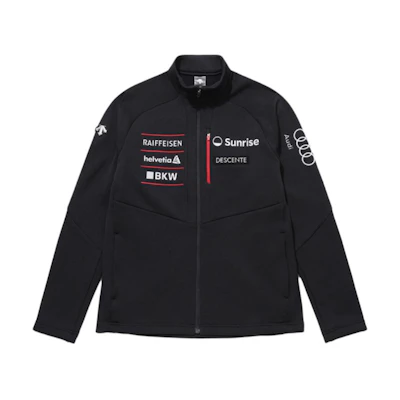 DESCENTE Swiss Ski Logo Embroidered Zip-Up Jacket Unisex Long-Sleeve Outerwear SP423SFTO1