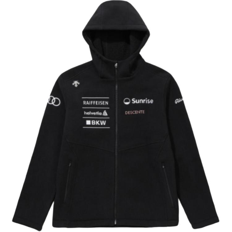 DESCENTE SWISS SKI Logo Zip-Up Hoodie Jacket Unisex SQ423SKTO1