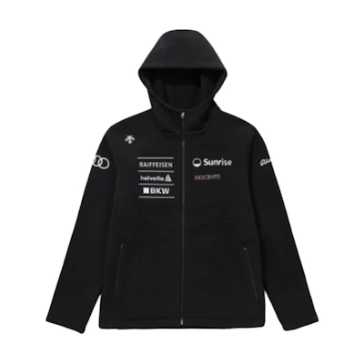 DESCENTE SWISS SKI Logo Zip-Up Hoodie Jacket Unisex SQ423SKTO1