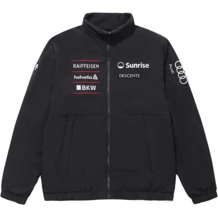 DESCENTE SWISS SKI Reversible Zip Jacket - Unisex Letter Print High Neck Style SP323SJK92