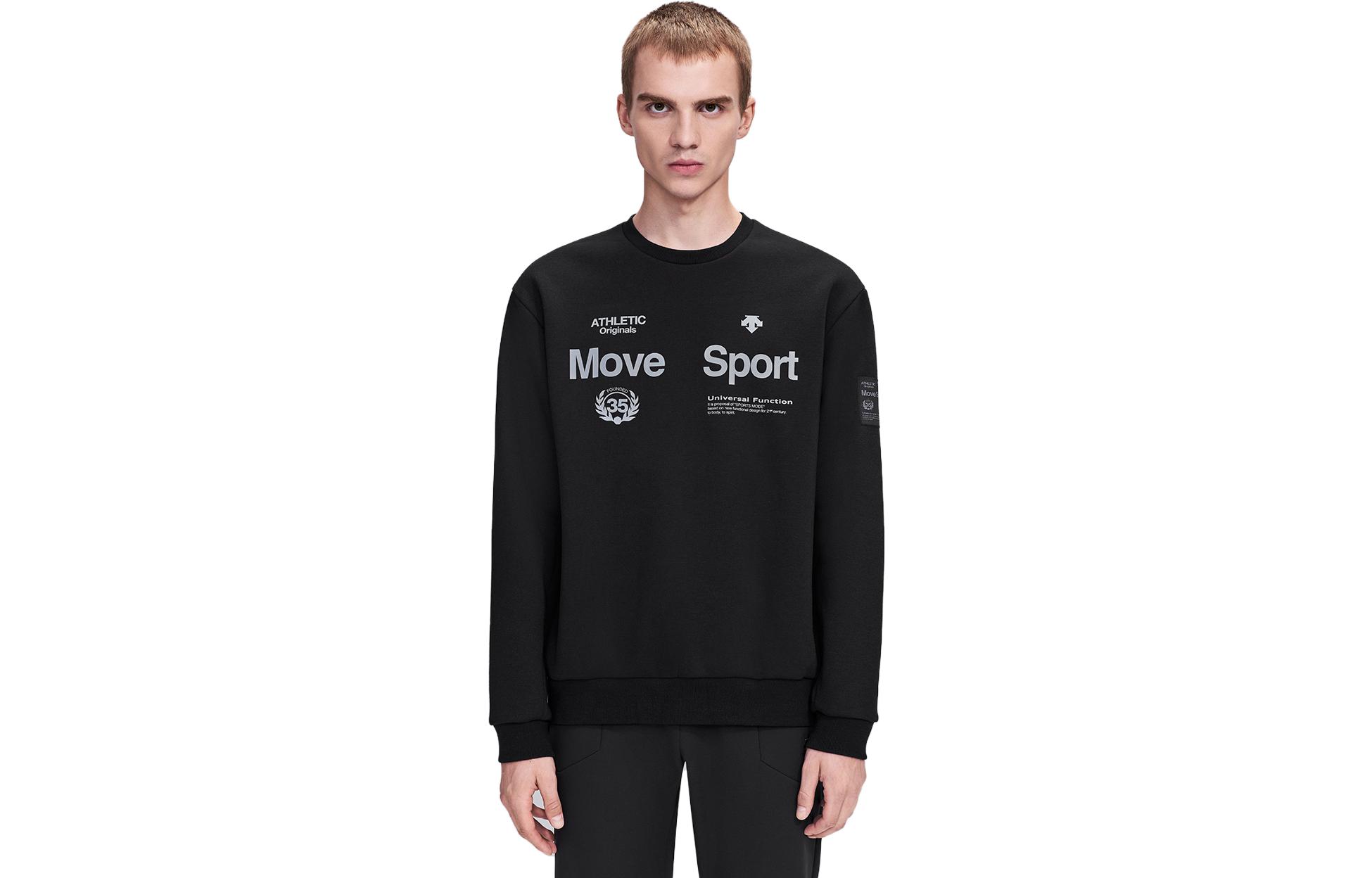 DESCENTE SWISS SKI Series Letter Print Crewneck Sweatshirt D1421SHTN5