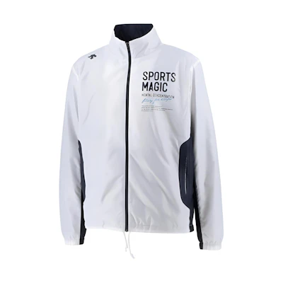 DESCENTE Swiss Ski White Windproof Zip-Up Jacket - Long Sleeve DAT3265-BKWH