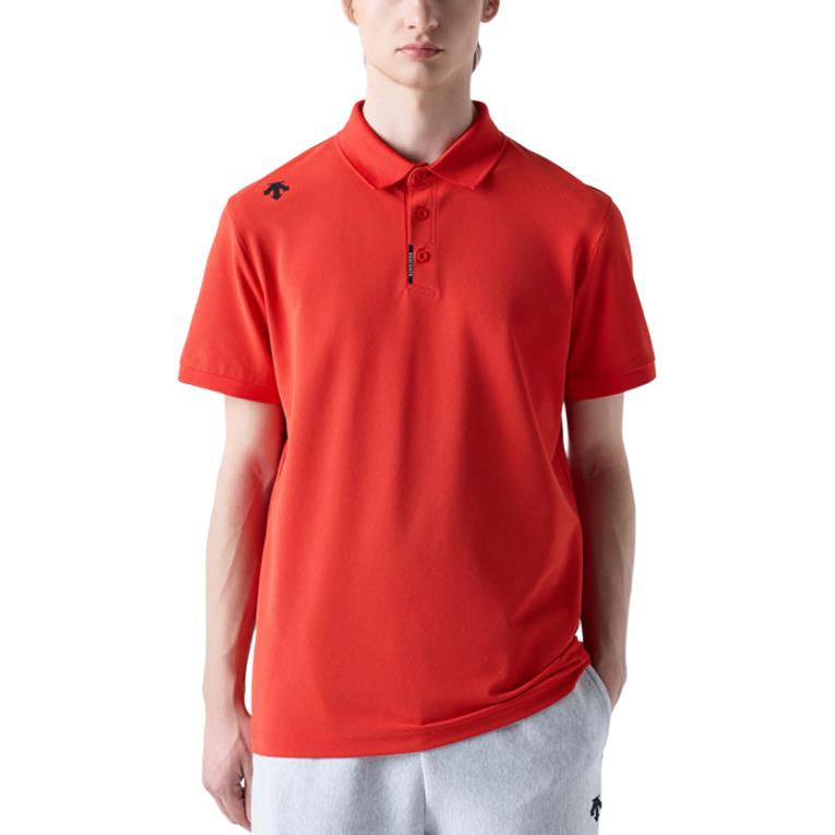 Shop DESCENTE TOUGH Series FW25 Unisex Quick-Dry Cooling Polo Shirt with Logo SQ323UPS71