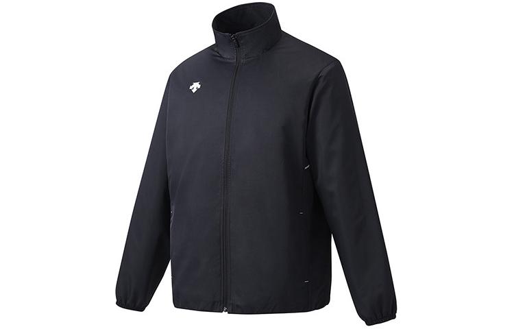 DESCENTE Training High-Neck Zip Jacket Black Unisex Ventilated Casual Long Sleeve DTM3310BLK