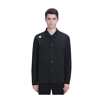 DESCENTE TRAINING Series Letter Print Long-Sleeve Polo Jacket D3191TWB90C