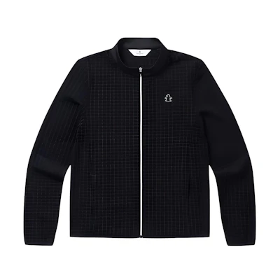 DESCENTE TRAINING Solid Black Zip-Up Logo Jacket MP222LCS51