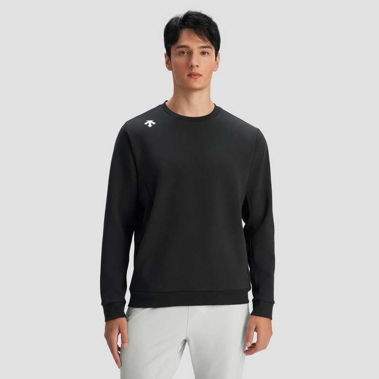 Shop DESCENTE TRAINING 男女圓領運動衫 - 簡約舒適運動服 D4493THT31