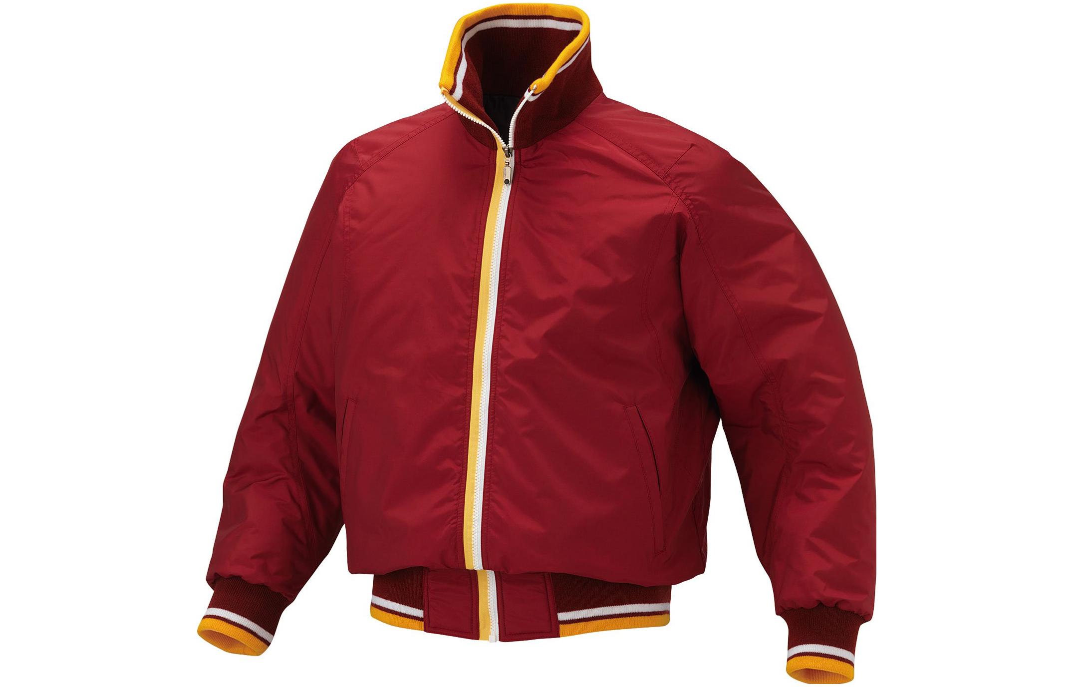DESCENTE TRAINING Zip-Up High-Neck Thermal Jacket Red - DR216BRED