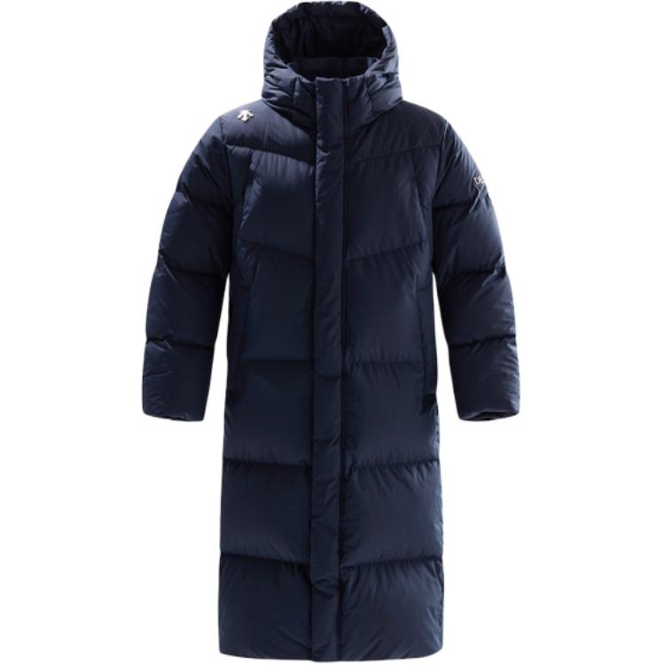 DESCENTE Unisex Long Hooded Puffer Jacket with Logo – Warm & Stylish. SP323SDJ91