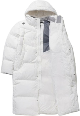 DESCENTE Unisex Long Hooded Puffer Jacket with Logo – Warm & Stylish. SP323SDJ91 5