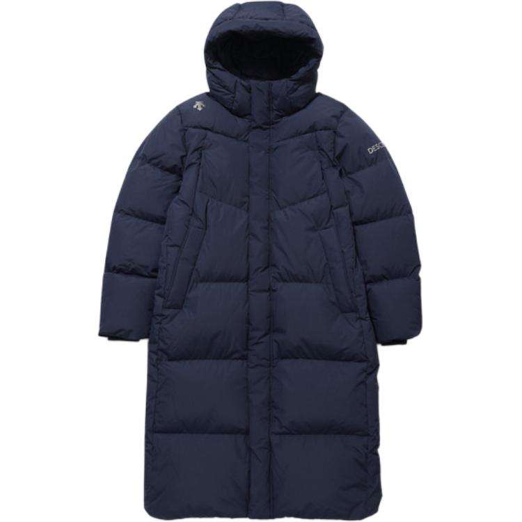 Sizing DESCENTE Unisex Long Hooded Puffer Jacket with Logo – Warm & Stylish. SP323SDJ91