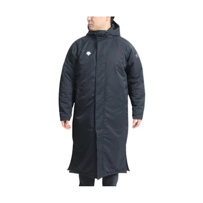 DESCENTE Unisex Solid Color Hooded Zip Jacket with Logo Print Long Sleeve DX-B2406XB