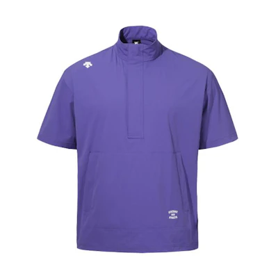 DESCENTE Unisex Solid Color Short-Sleeve Jacket - Blue SO223TAN42-PUR0