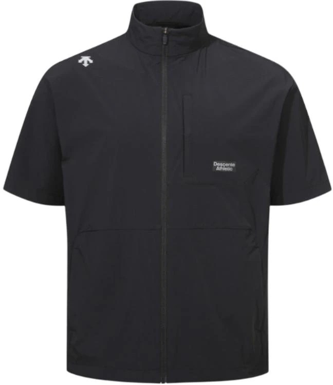 descente-unisex-solid-color-zip-up-short-sleeve-fit-windbreaker-jacket-sp-323-twb-72