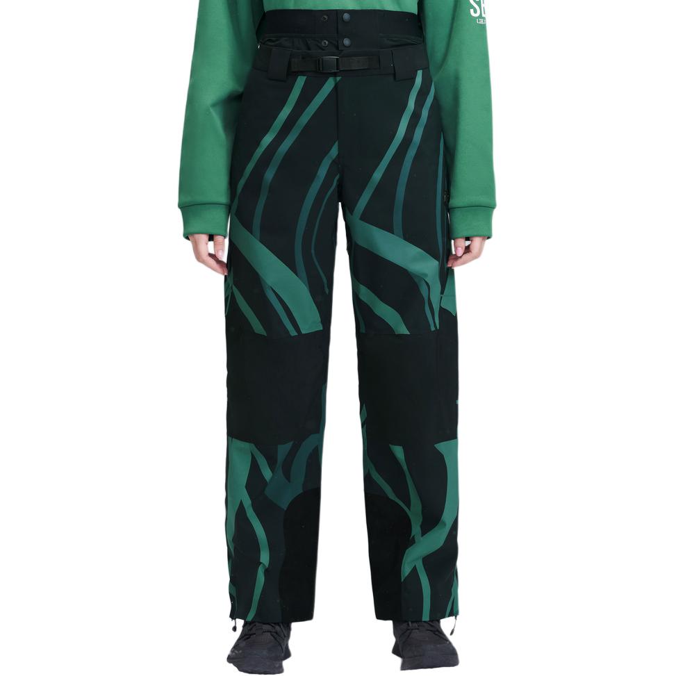 DESCENTE Unisex Waterproof Windproof Snowboarding Pants Green. D3133OSP60