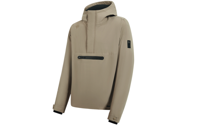 DESCENTE Water-Repellent Pullover Woven Jacket Beige D3191DWB31C