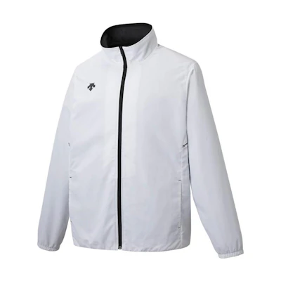 DESCENTE White Zip-Up Logo Print Slim-Fit Warm Long-Sleeve Jacket DTM3310-WHT