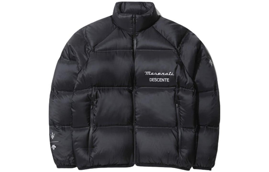 DESCENTE x Maserati Collab Letter Print Zip-Up Jacket Black Long Sleeve SN413IDJO1-BLK0