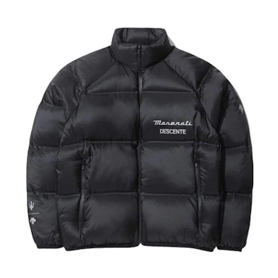 DESCENTE Maserati Collab Letter Print Zip-Up Jacket Black Long Sleeve SN413IDJO1-BLK0