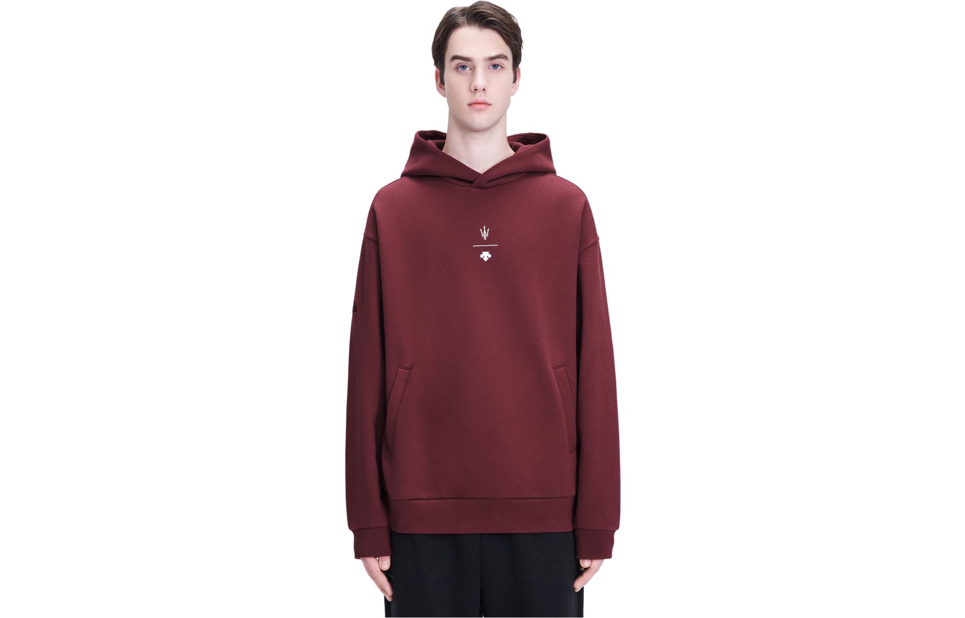 DESCENTE Maserati Logo Print Hoodie Collaboration Edition D2421IHD91